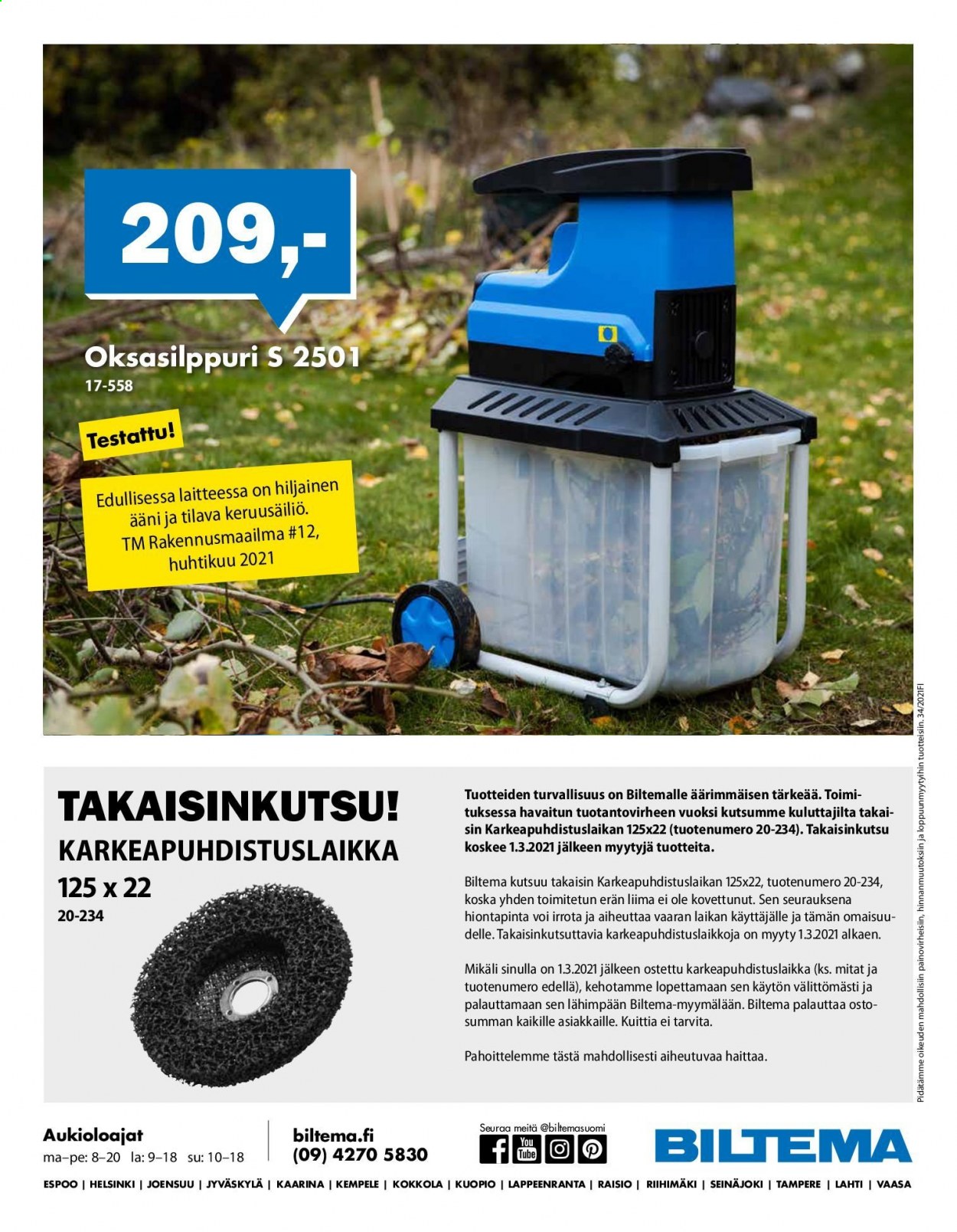 Biltema tarjoukset - 25.08.2021 - 29.08.2021. Sivu 8