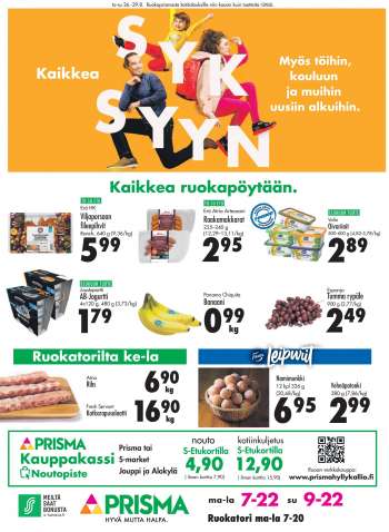 Prisma tarjoukset  - 26.08.2021 - 29.08.2021.