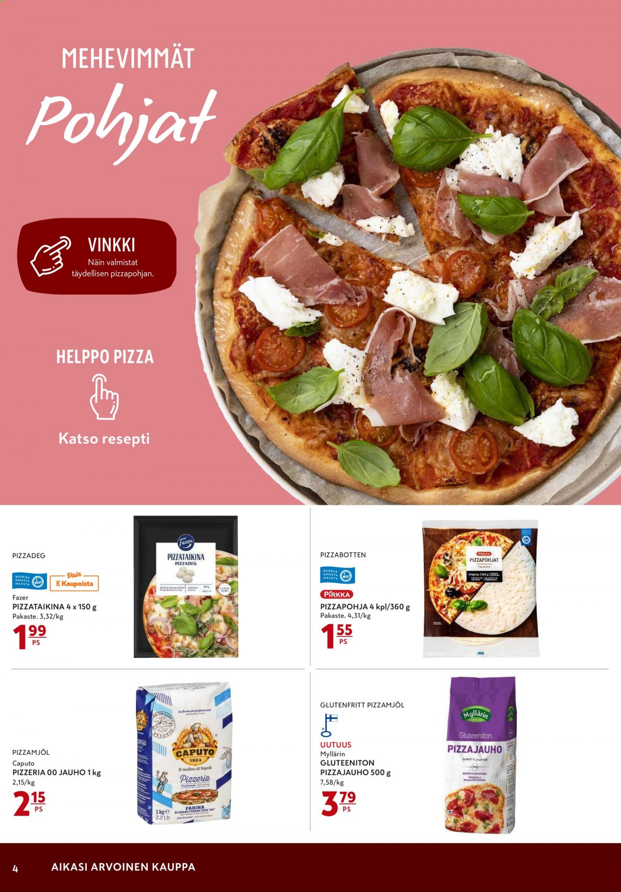 thumbnail - K-citymarket tarjoukset  - 26.08.2021 - 29.08.2021 - Tarjoustuotteet - pizza, Karl Fazer. Sivu 4.