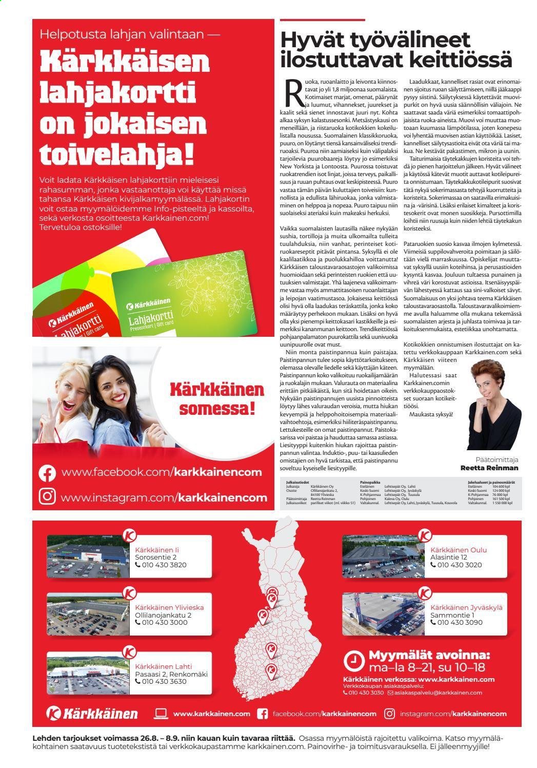 Kärkkäinen tarjoukset - 26.08.2021 - 08.09.2021. Sivu 2