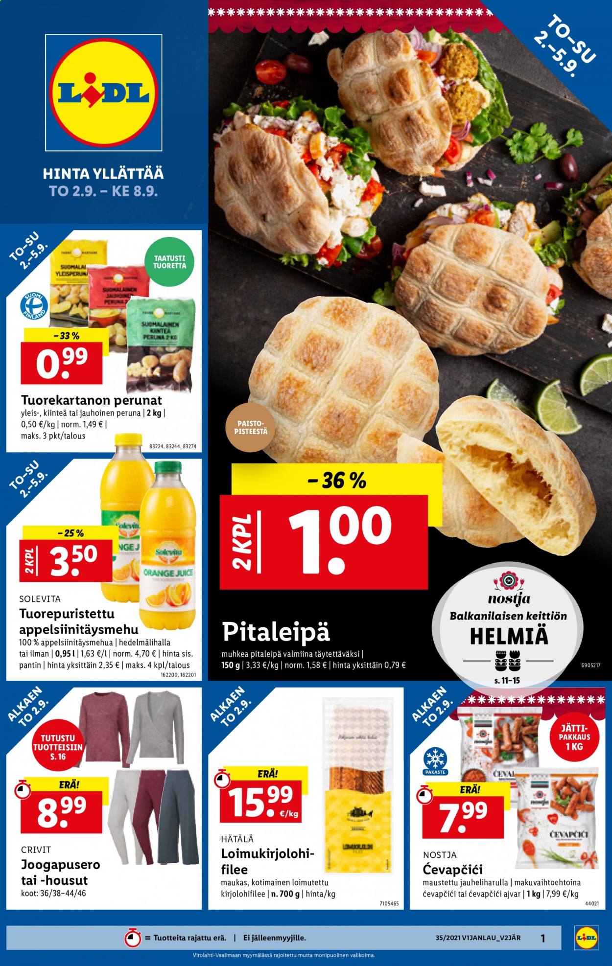 Lidl tarjoukset - 02.09.2021 - 08.09.2021. Sivu 1
