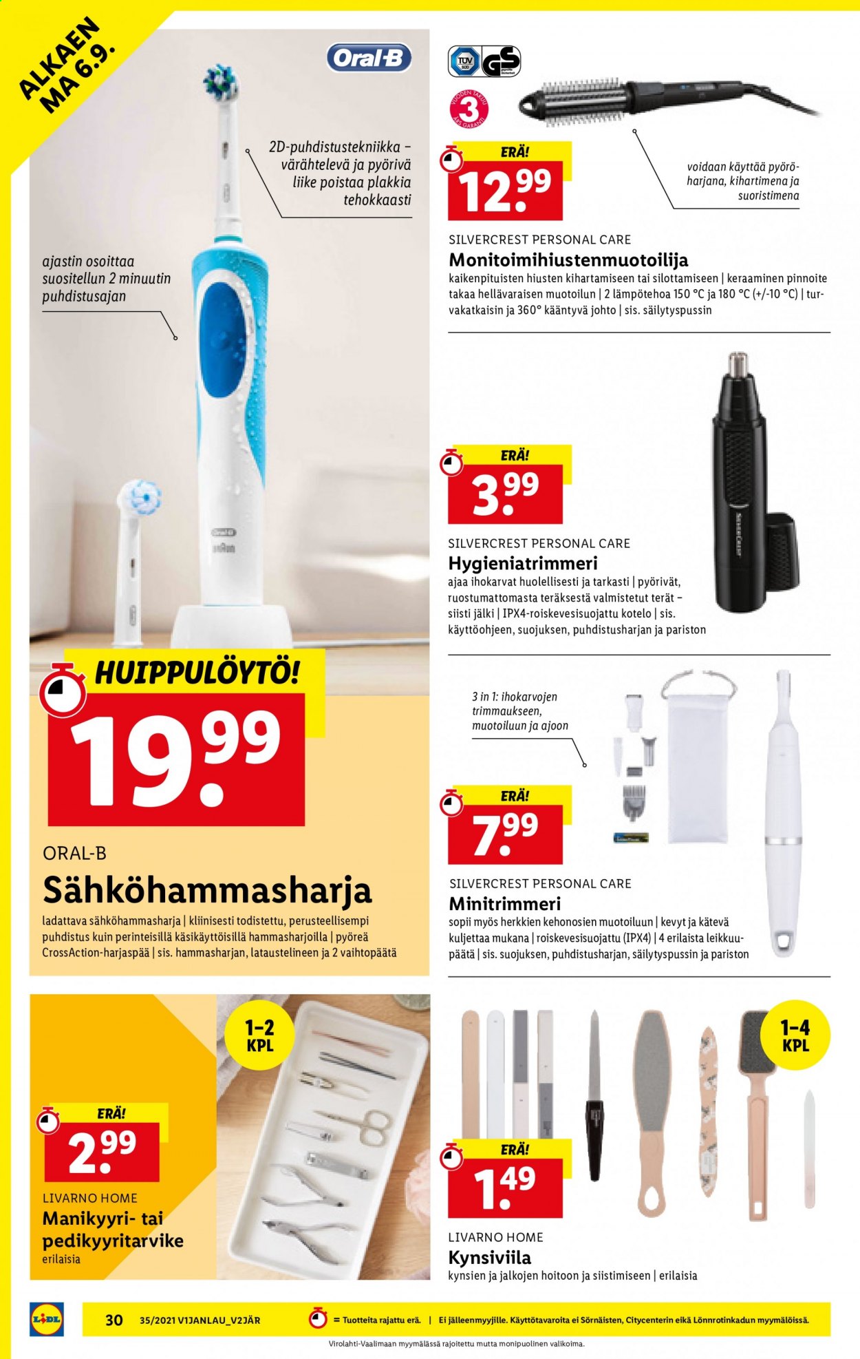 Lidl tarjoukset - 02.09.2021 - 08.09.2021. Sivu 30