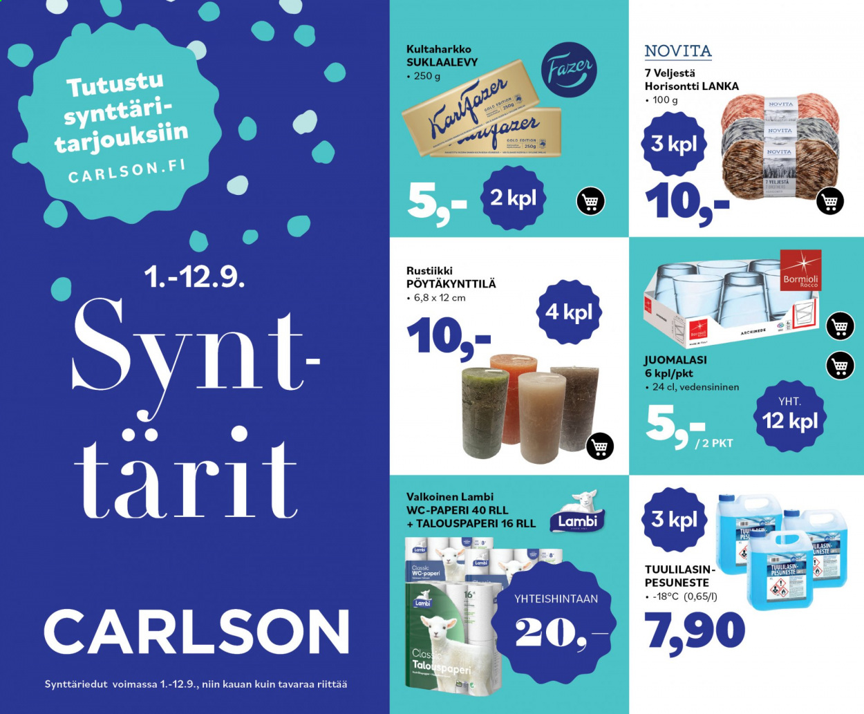 Carlson tarjoukset - 01.09.2021 - 12.09.2021. Sivu 1