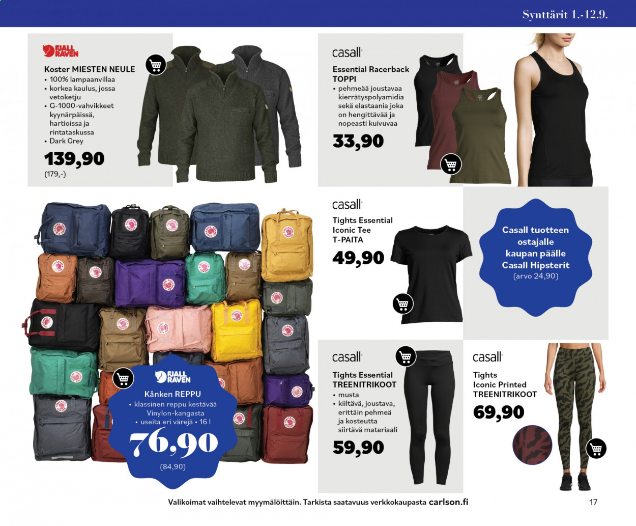 Carlson tarjoukset - 01.09.2021 - 12.09.2021. Sivu 17
