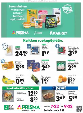 Prisma tarjoukset  - 01.09.2021 - 05.09.2021.
