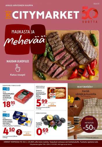 K-citymarket tarjoukset  - 02.09.2021 - 05.09.2021.