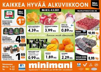 Minimani tarjoukset  - 06.09.2021 - 08.09.2021.