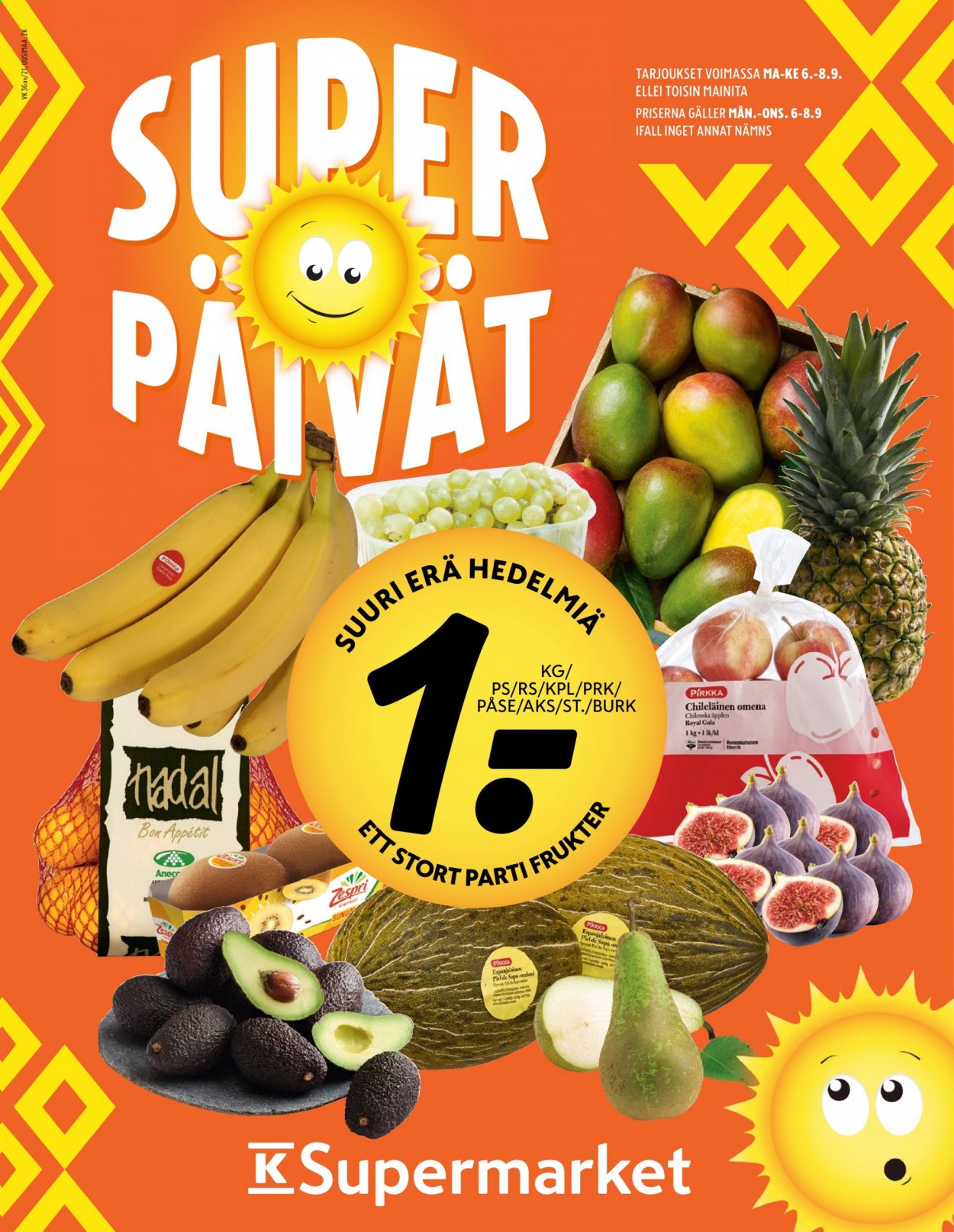 K-Supermarket tarjoukset - 06.09.2021 - 08.09.2021. Sivu 1