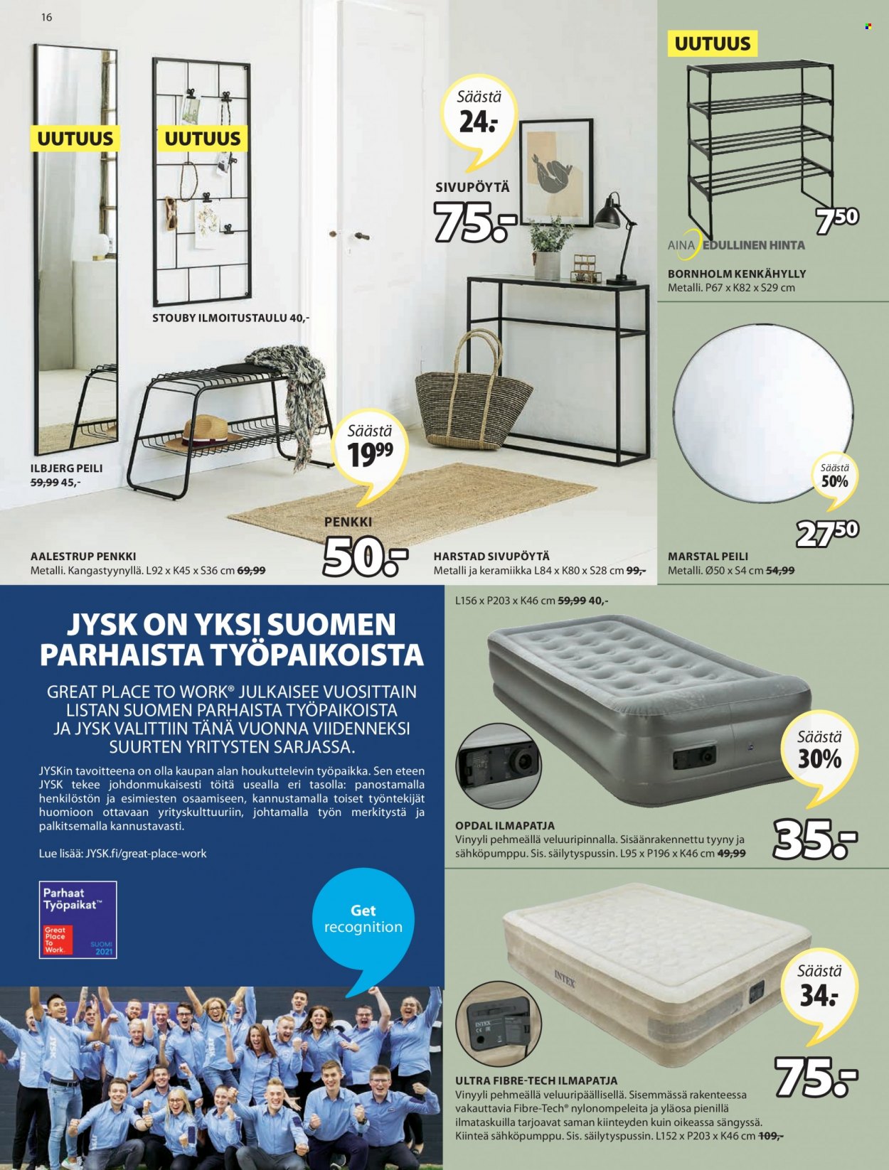 JYSK tarjoukset - 06.09.2021 - 19.09.2021. Sivu 16