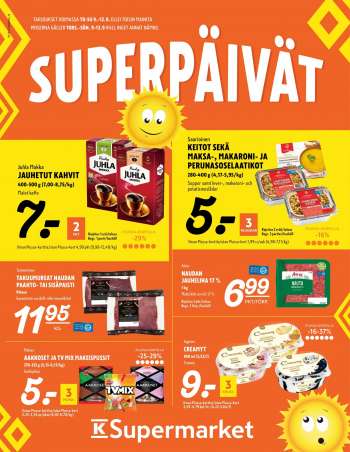 K-Supermarket tarjoukset  - 09.09.2021 - 12.09.2021.
