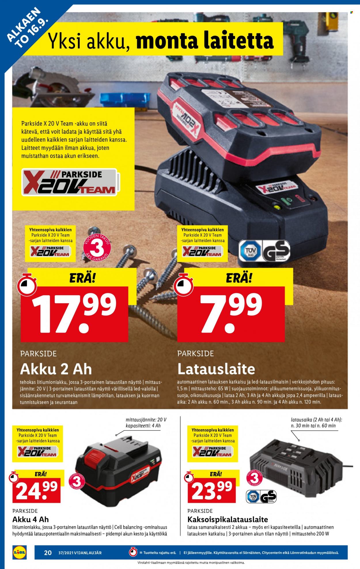 Lidl tarjoukset - 16.09.2021 - 22.09.2021. Sivu 20