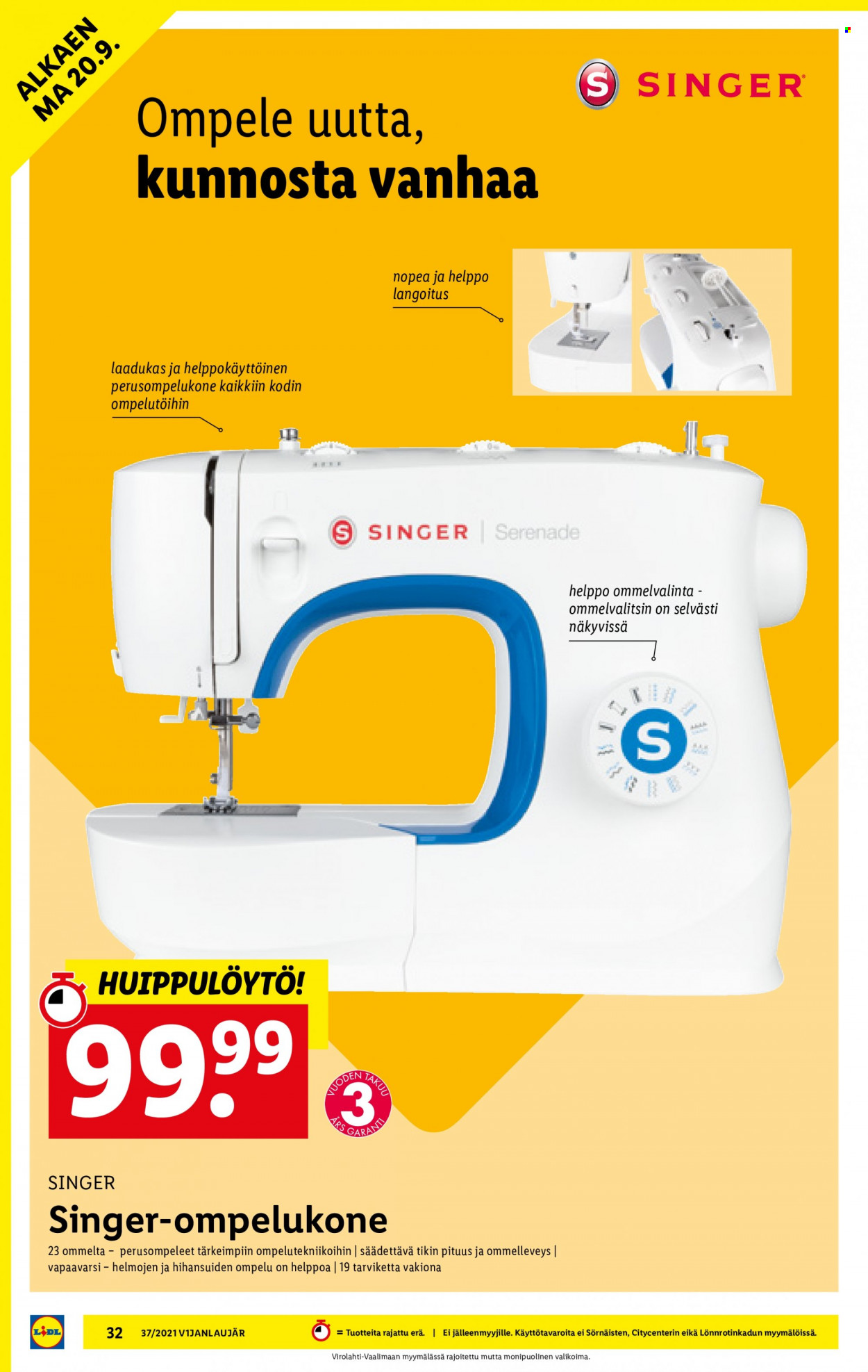 Lidl tarjoukset - 16.09.2021 - 22.09.2021. Sivu 32