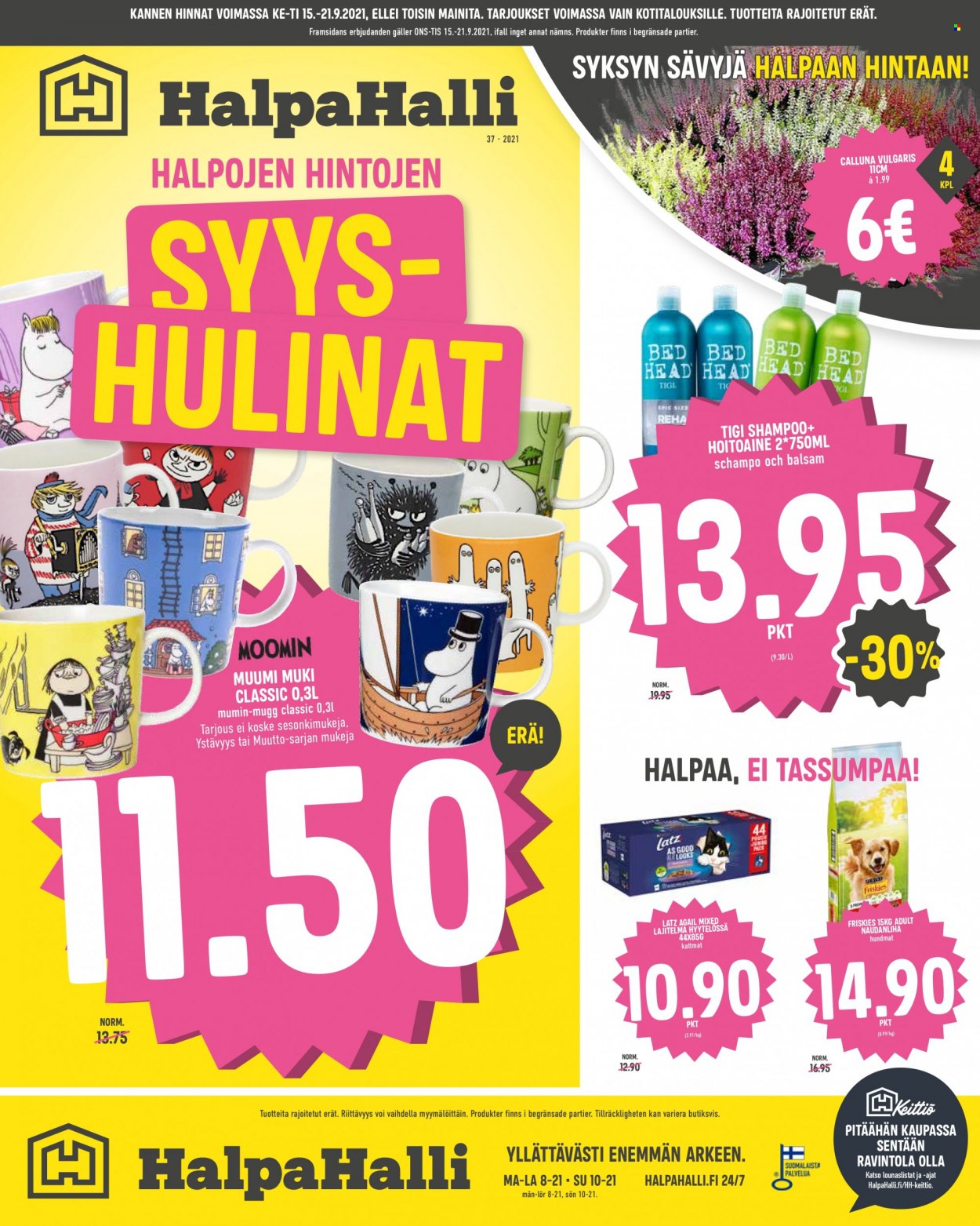 HalpaHalli tarjoukset - 15.09.2021 - 21.09.2021. Sivu 1
