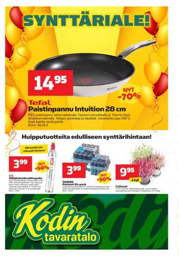 Kodintavaratalo tarjoukset  - 15.09.2021 - 20.09.2021.