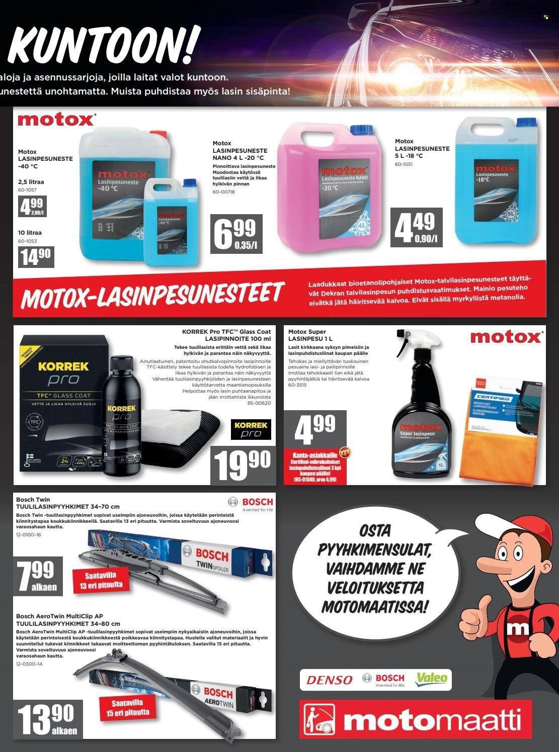 thumbnail - Motonet tarjoukset  - 15.09.2021 - 26.09.2021 - Tarjoustuotteet - Bosch, Denso. Sivu 7.