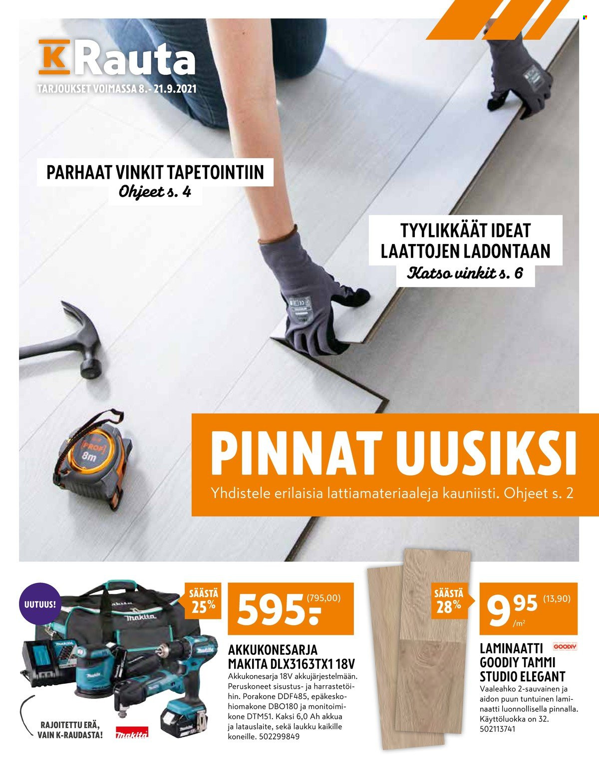 K-Rauta tarjoukset - 08.09.2021 - 21.09.2021. Sivu 1