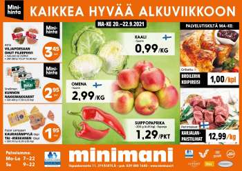Minimani tarjoukset  - 20.09.2021 - 22.09.2021.