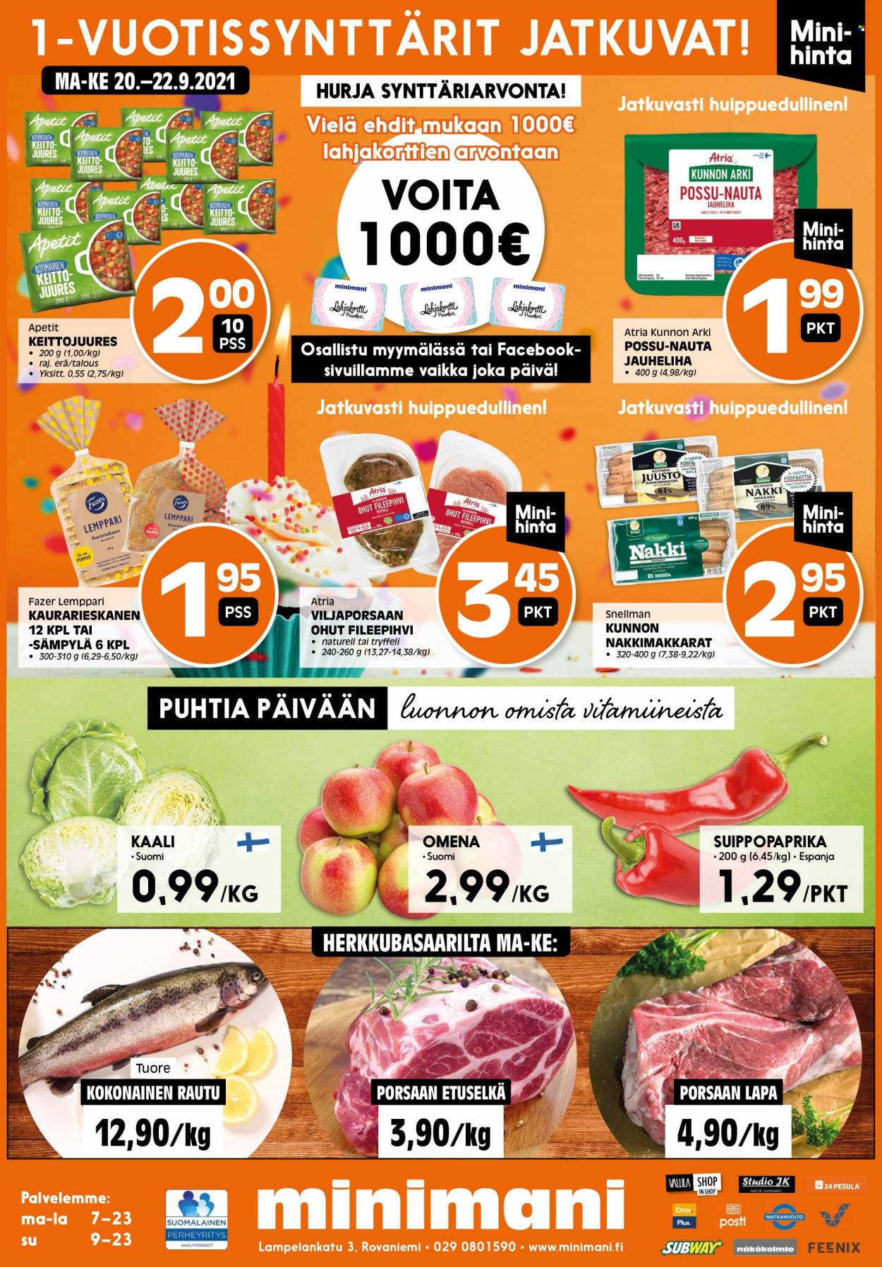 Minimani tarjoukset - 20.09.2021 - 22.09.2021. Sivu 1