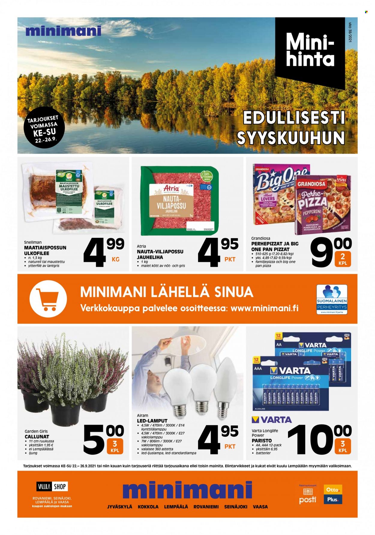 Minimani tarjoukset - 22.09.2021 - 26.09.2021. Sivu 1