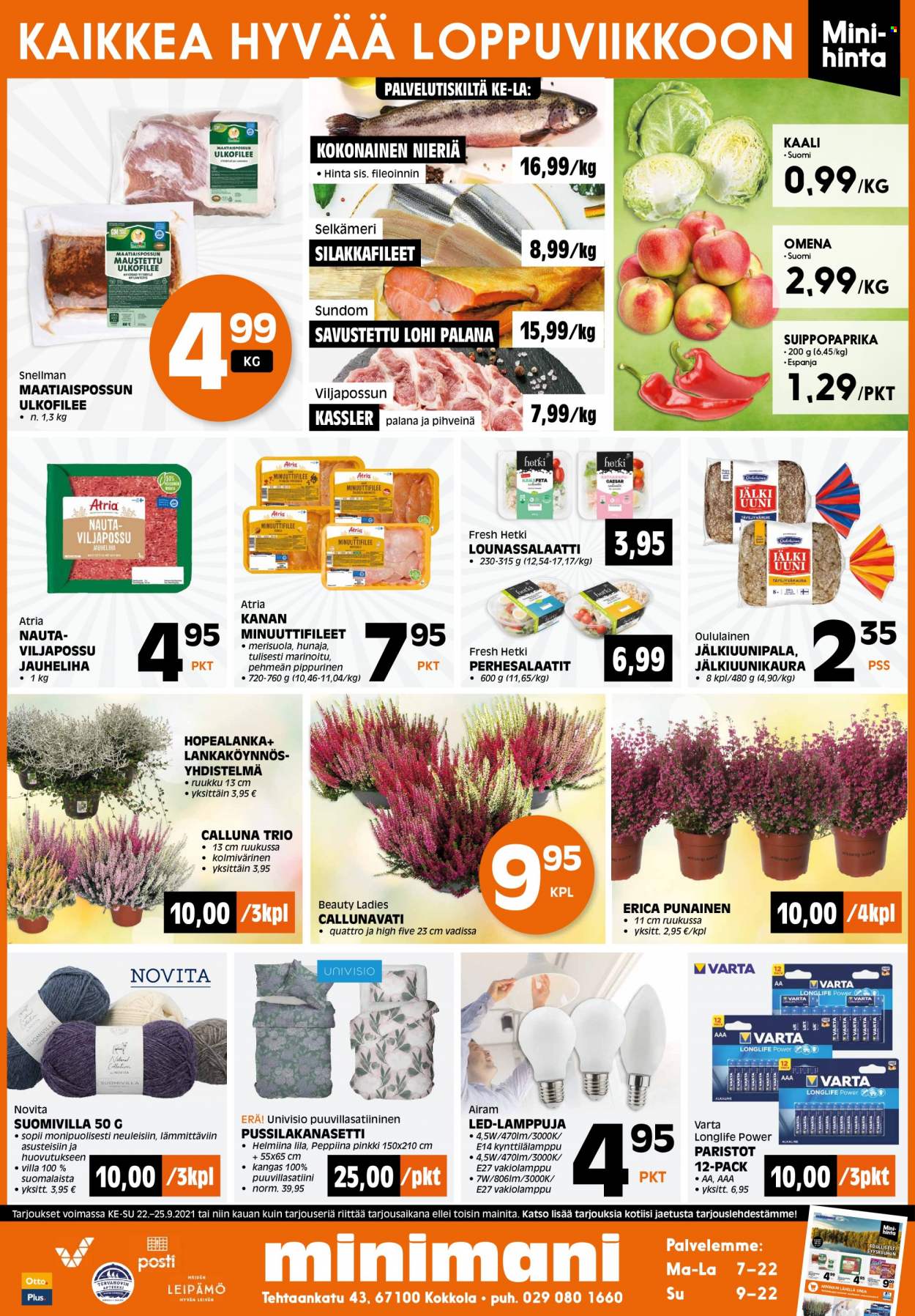 Minimani tarjoukset - 22.09.2021 - 25.09.2021. Sivu 1