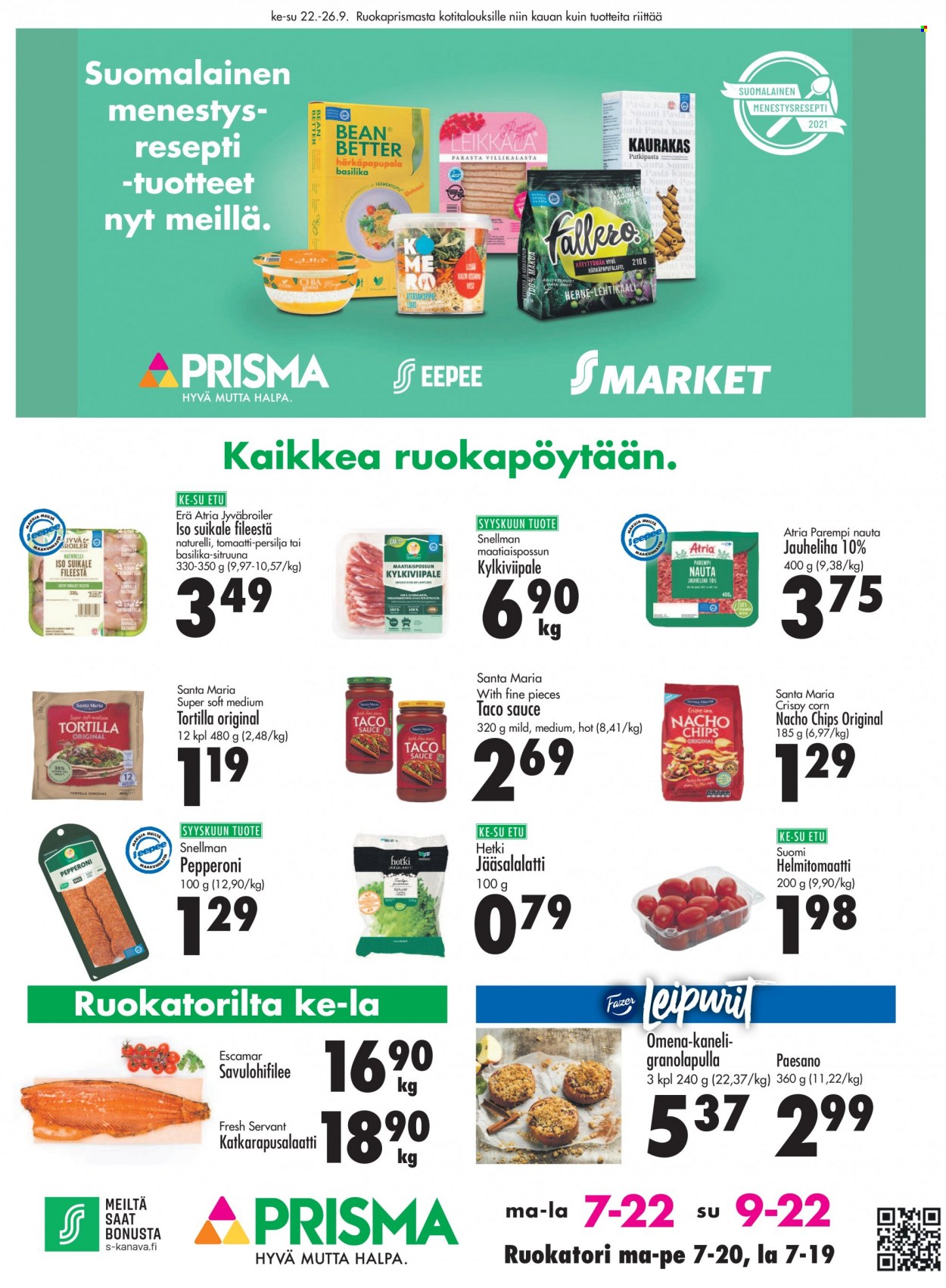 Prisma tarjoukset - 22.09.2021 - 26.09.2021. Sivu 1