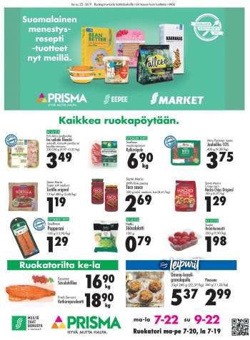 Prisma tarjoukset  - 22.09.2021 - 26.09.2021.