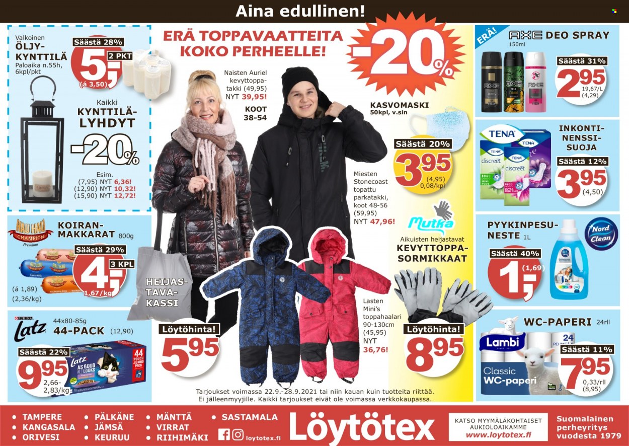 Löytötex tarjoukset - 22.09.2021 - 28.09.2021. Sivu 1