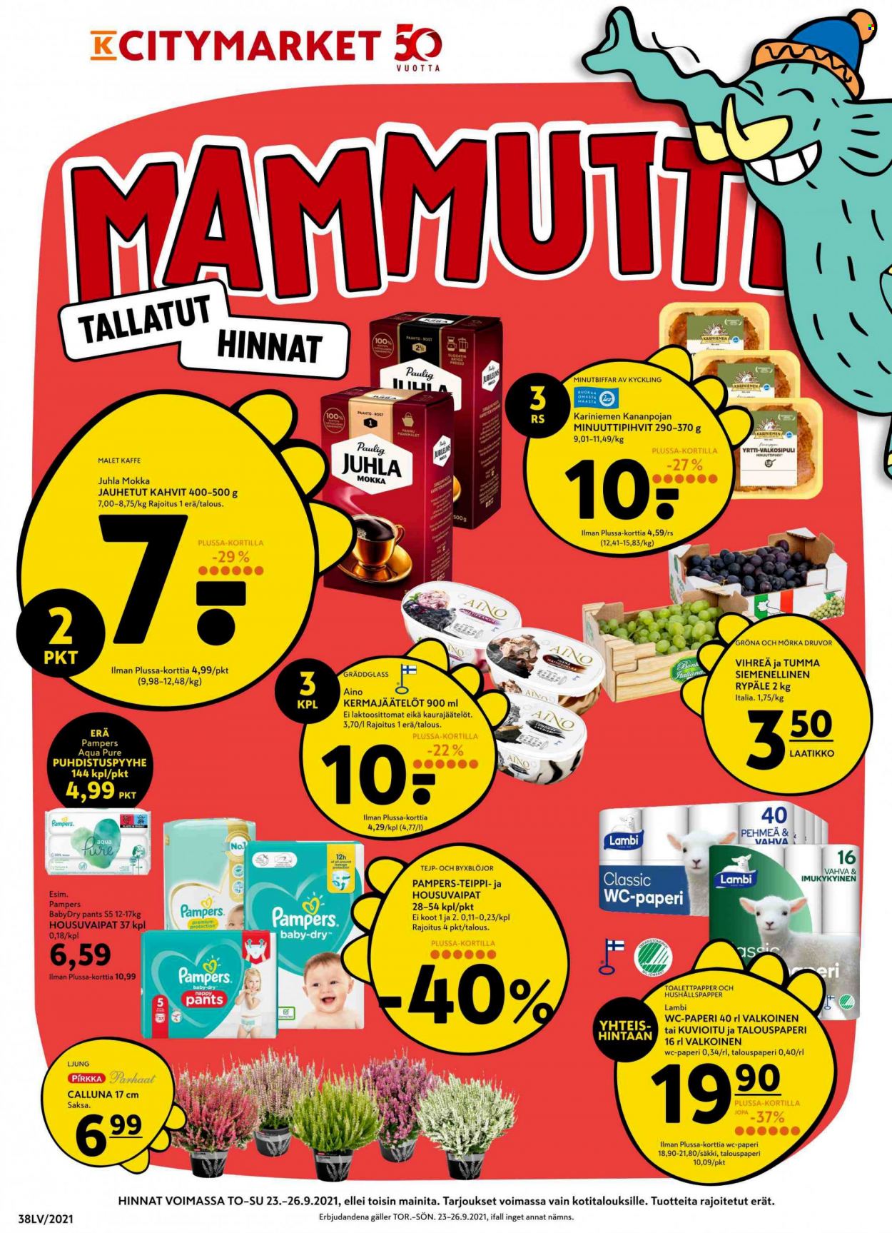K-citymarket tarjoukset - 23.09.2021 - 26.09.2021. Sivu 1
