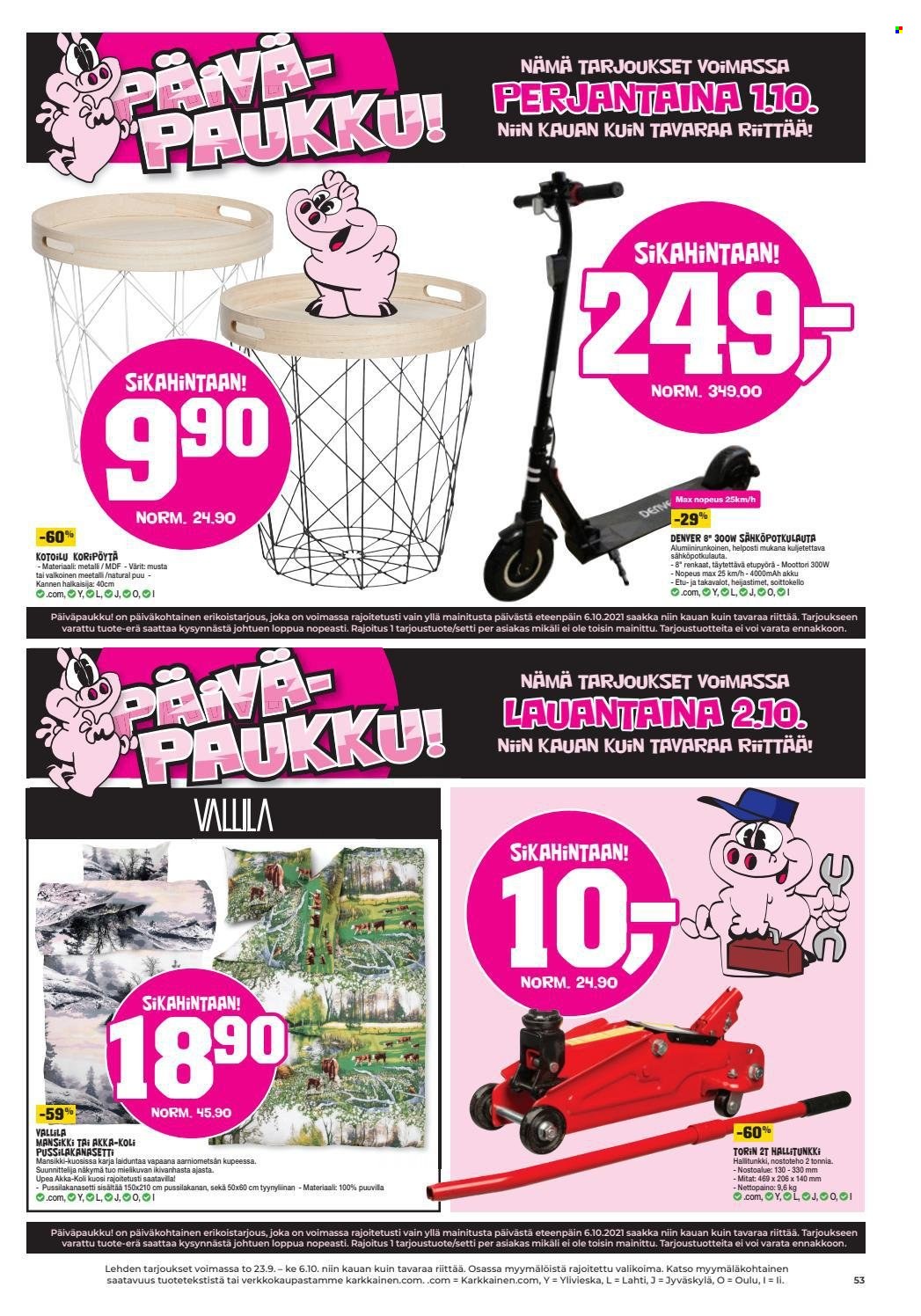Kärkkäinen tarjoukset - 23.09.2021 - 06.10.2021. Sivu 45