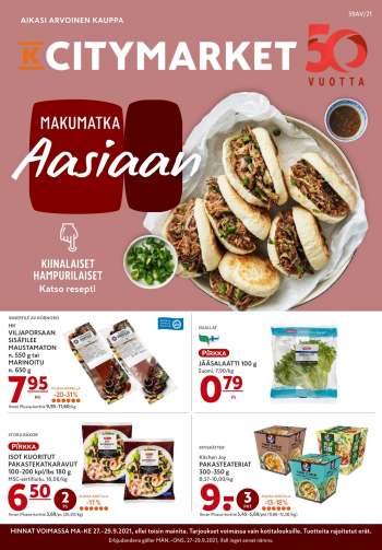 K-citymarket tarjoukset  - 27.09.2021 - 29.09.2021.