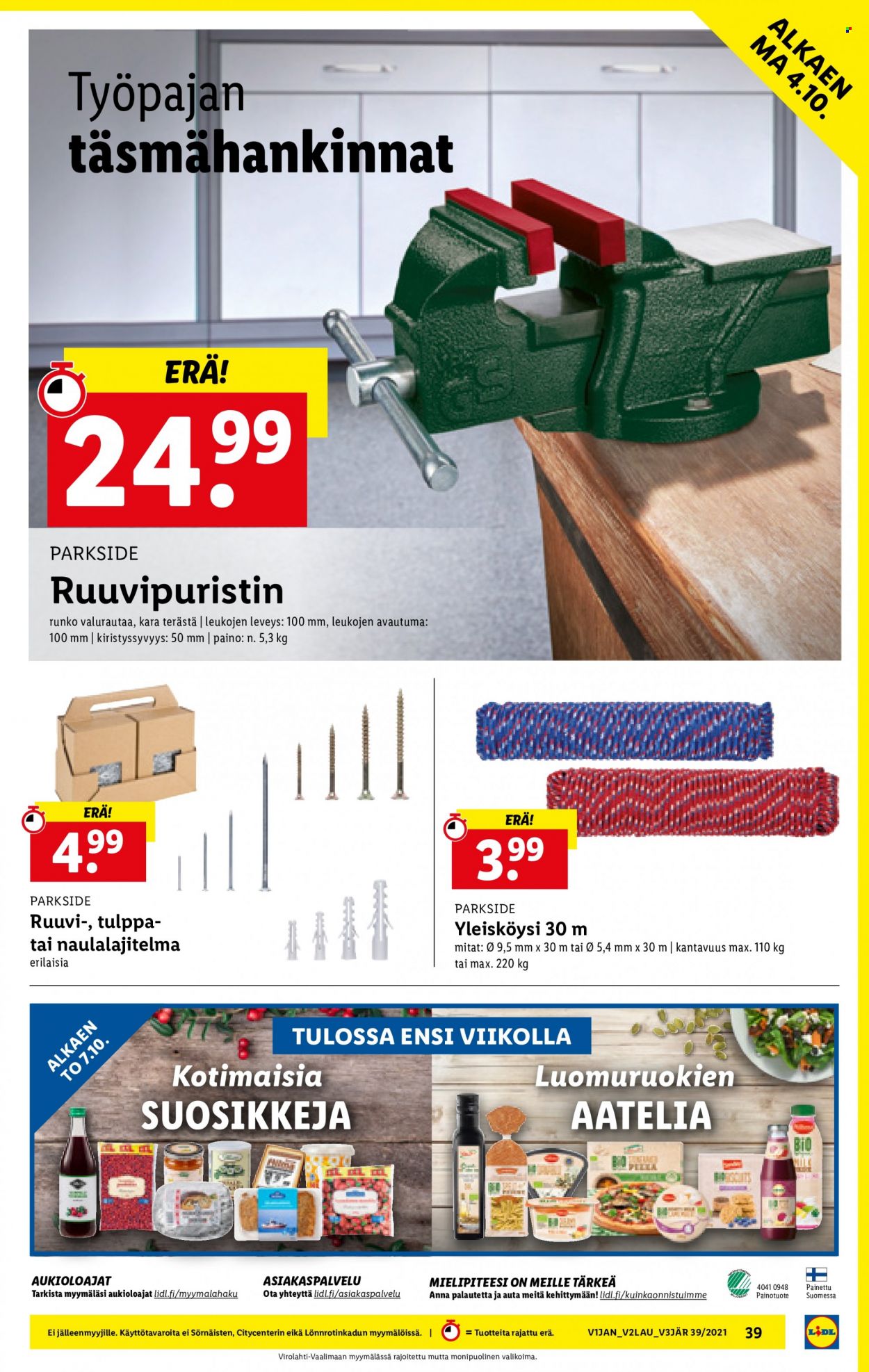 Lidl tarjoukset - 30.09.2021 - 06.10.2021. Sivu 39