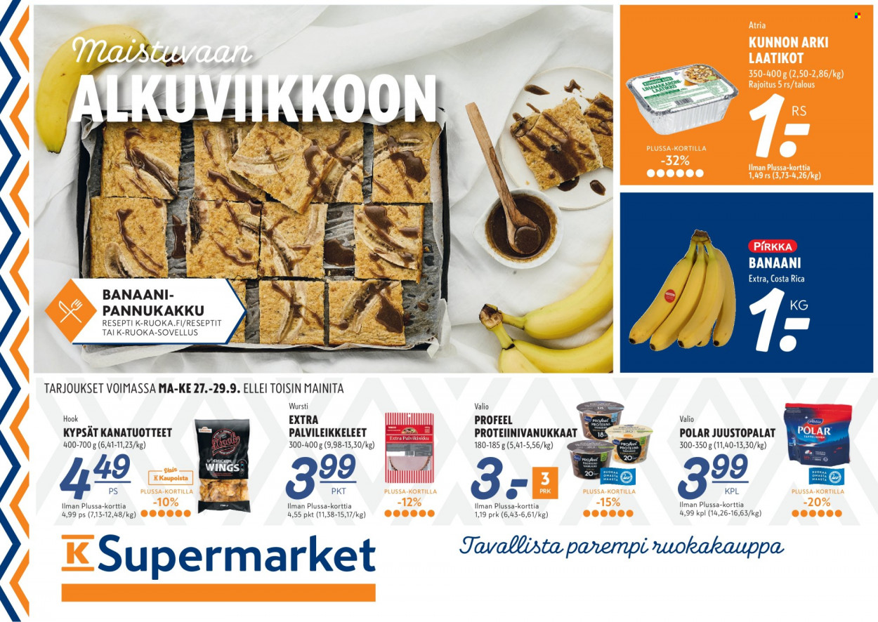 K-Supermarket tarjoukset - 27.09.2021 - 29.09.2021. Sivu 1