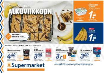 K-Supermarket tarjoukset  - 27.09.2021 - 29.09.2021.