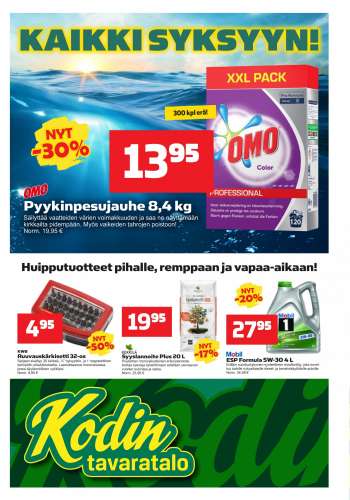 Kodintavaratalo tarjoukset  - 27.09.2021 - 06.10.2021.