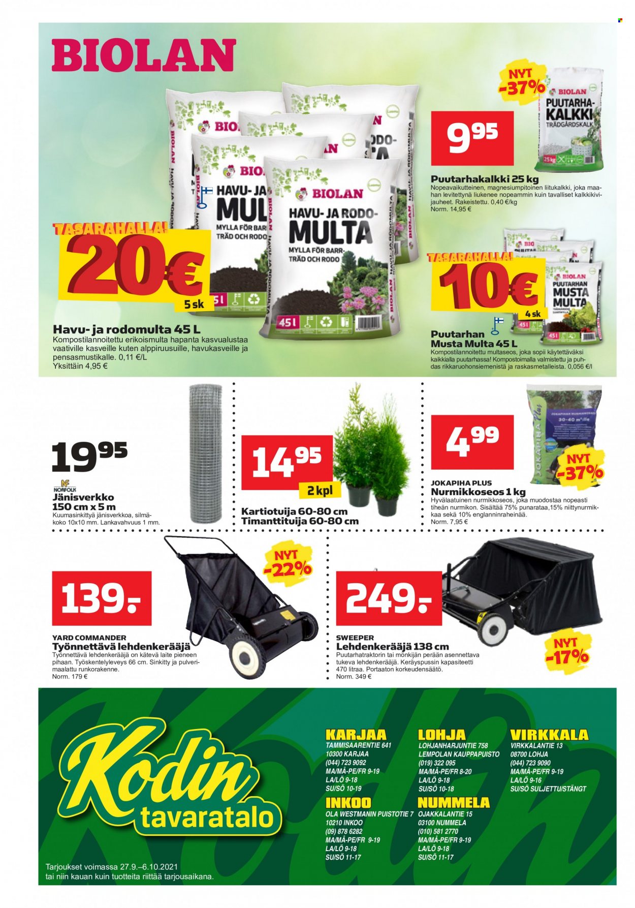 Kodintavaratalo tarjoukset - 27.09.2021 - 06.10.2021. Sivu 16