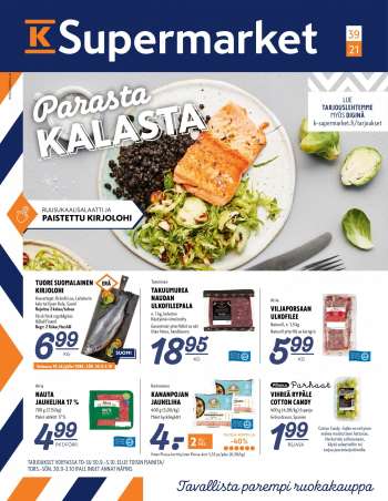 K-Supermarket tarjoukset  - 30.09.2021 - 03.10.2021.