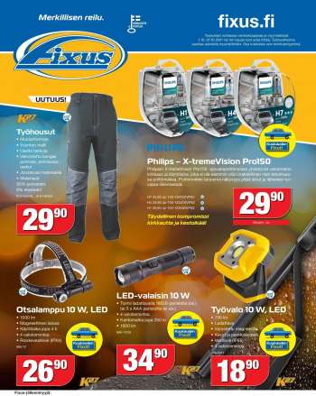 Fixus tarjoukset  - 01.10.2021 - 31.10.2021.