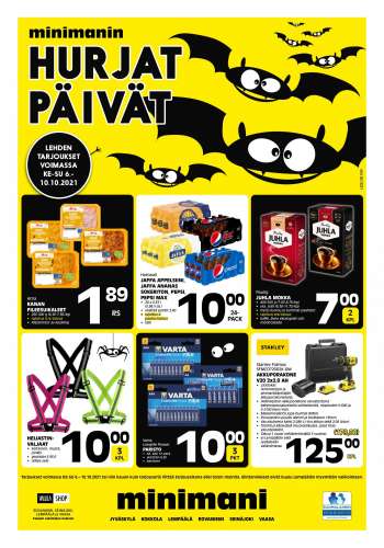 Minimani tarjoukset  - 06.10.2021 - 10.10.2021.