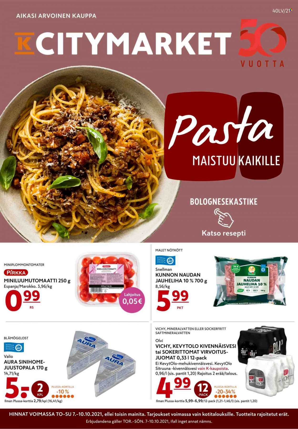 K-citymarket tarjoukset - 07.10.2021 - 10.10.2021. Sivu 1
