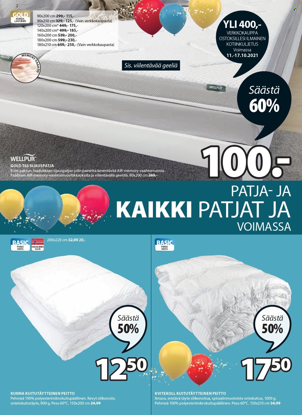 JYSK tarjoukset - 11.10.2021 - 24.10.2021. Sivu 2