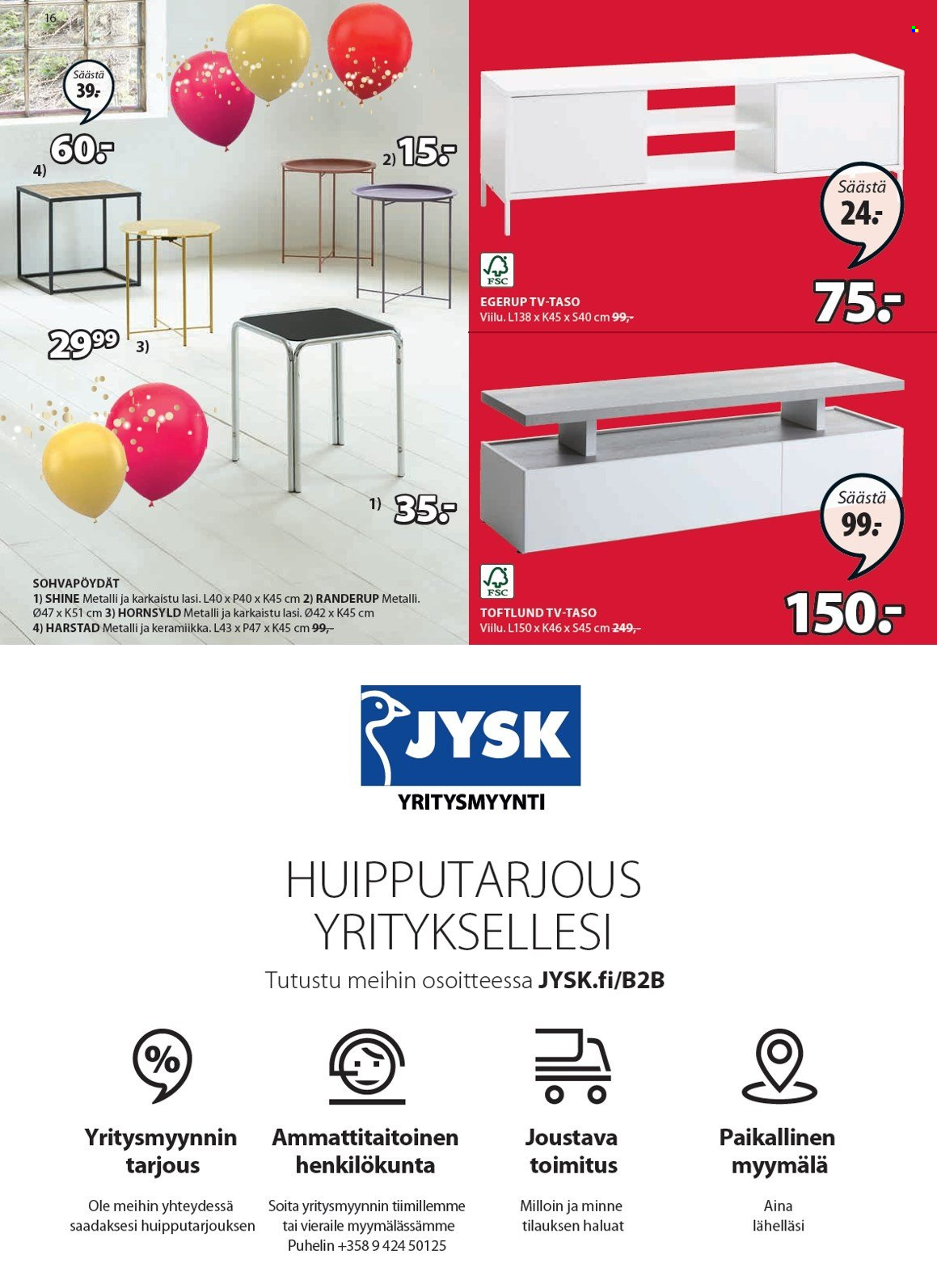JYSK tarjoukset - 11.10.2021 - 24.10.2021. Sivu 16