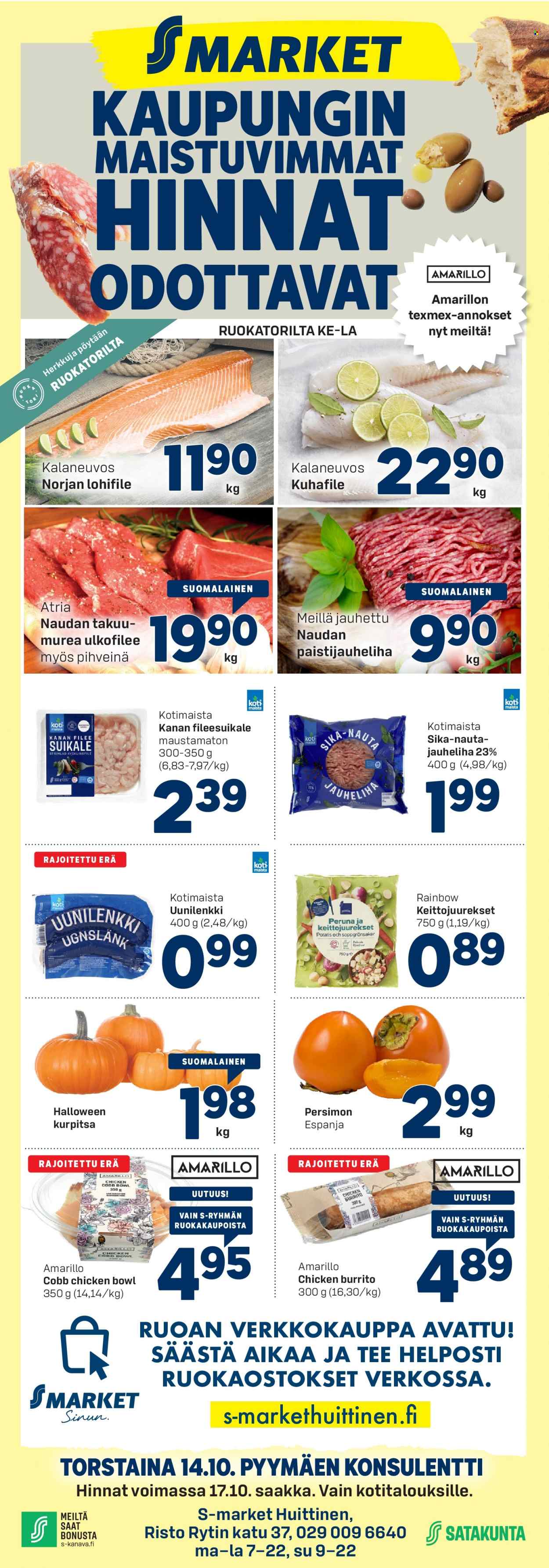 S-market tarjoukset - 12.10.2021 - 17.10.2021. Sivu 1
