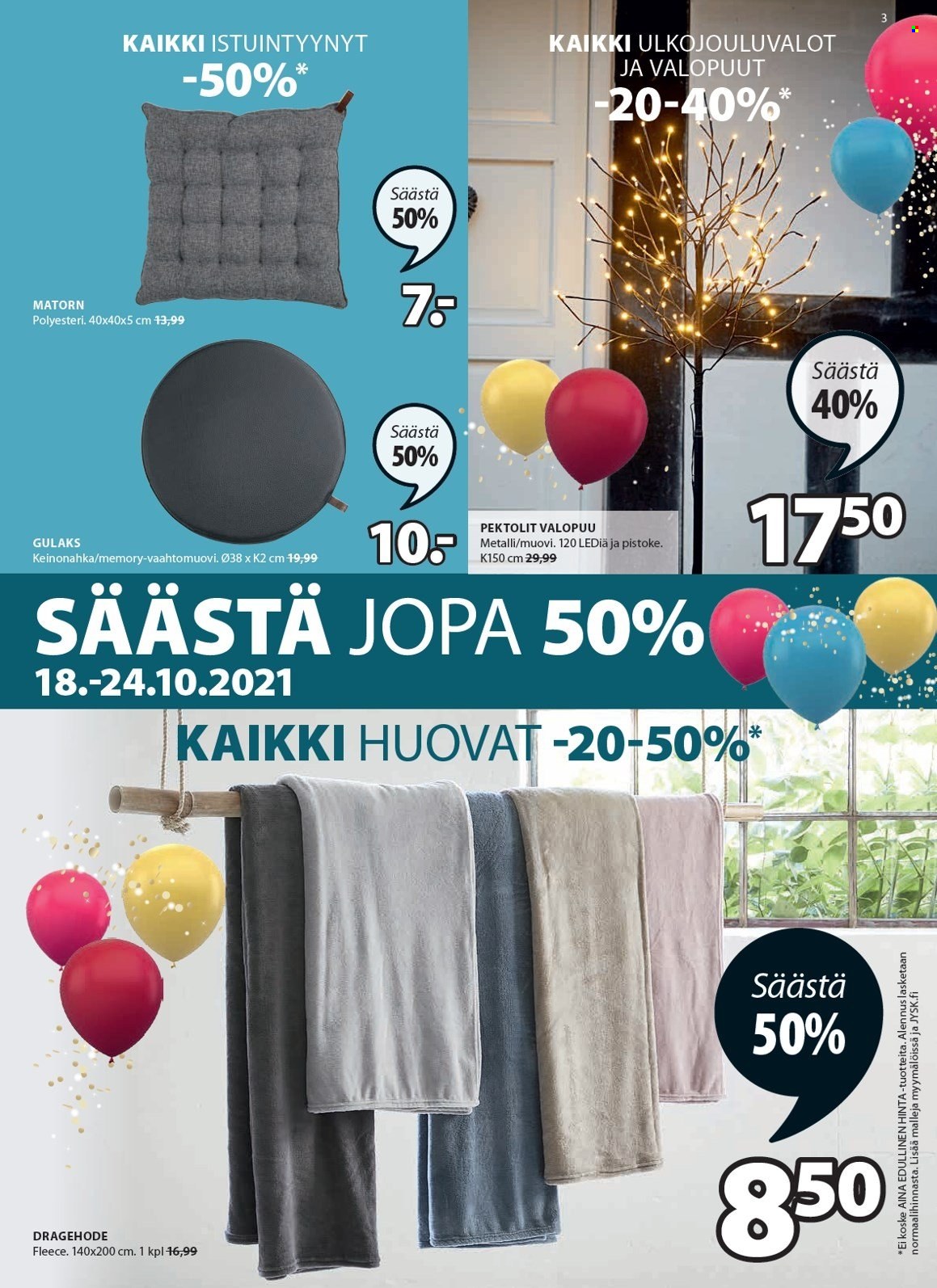 JYSK tarjoukset - 18.10.2021 - 24.10.2021. Sivu 3