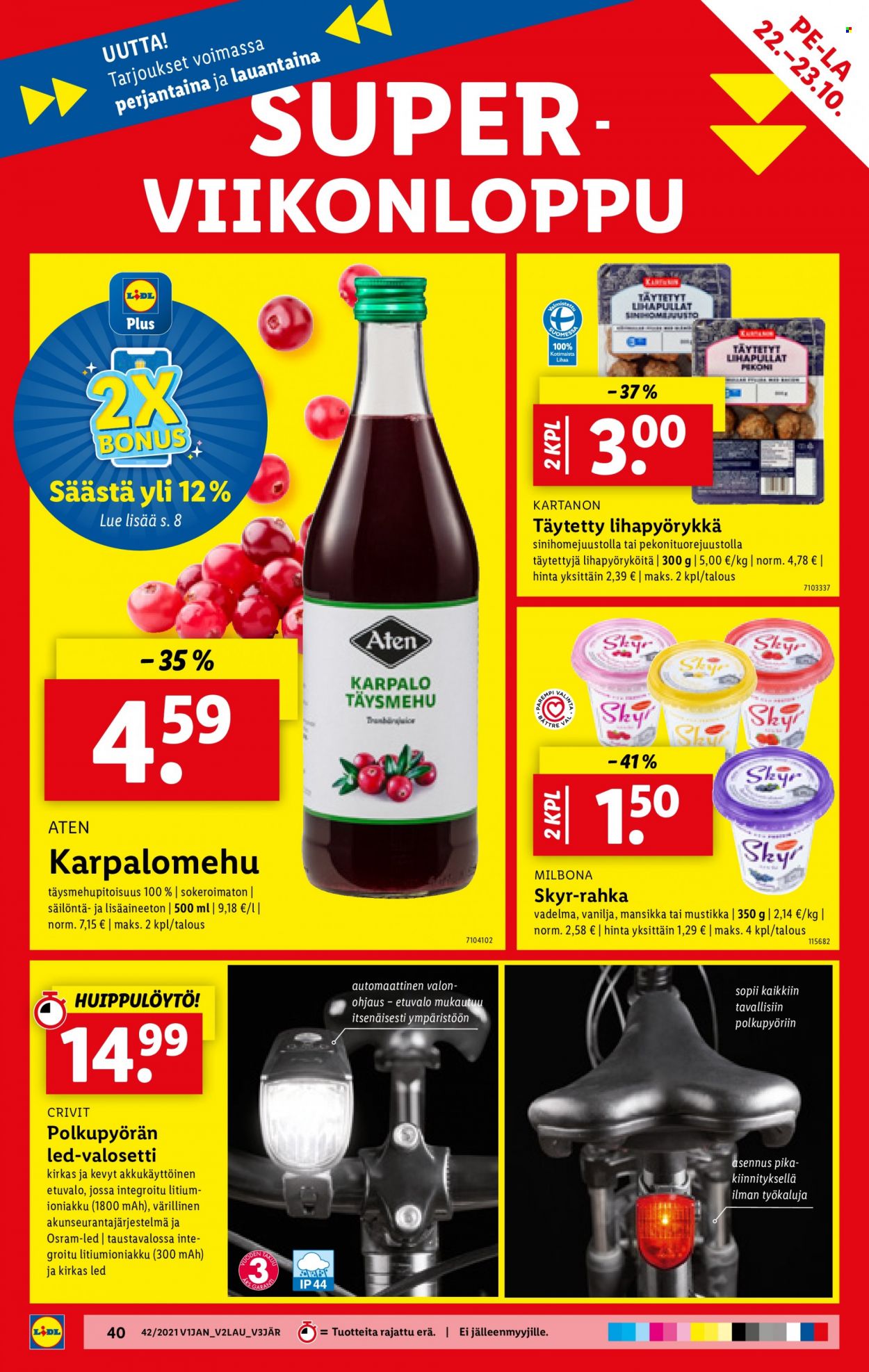 Lidl tarjoukset - 21.10.2021 - 27.10.2021. Sivu 40