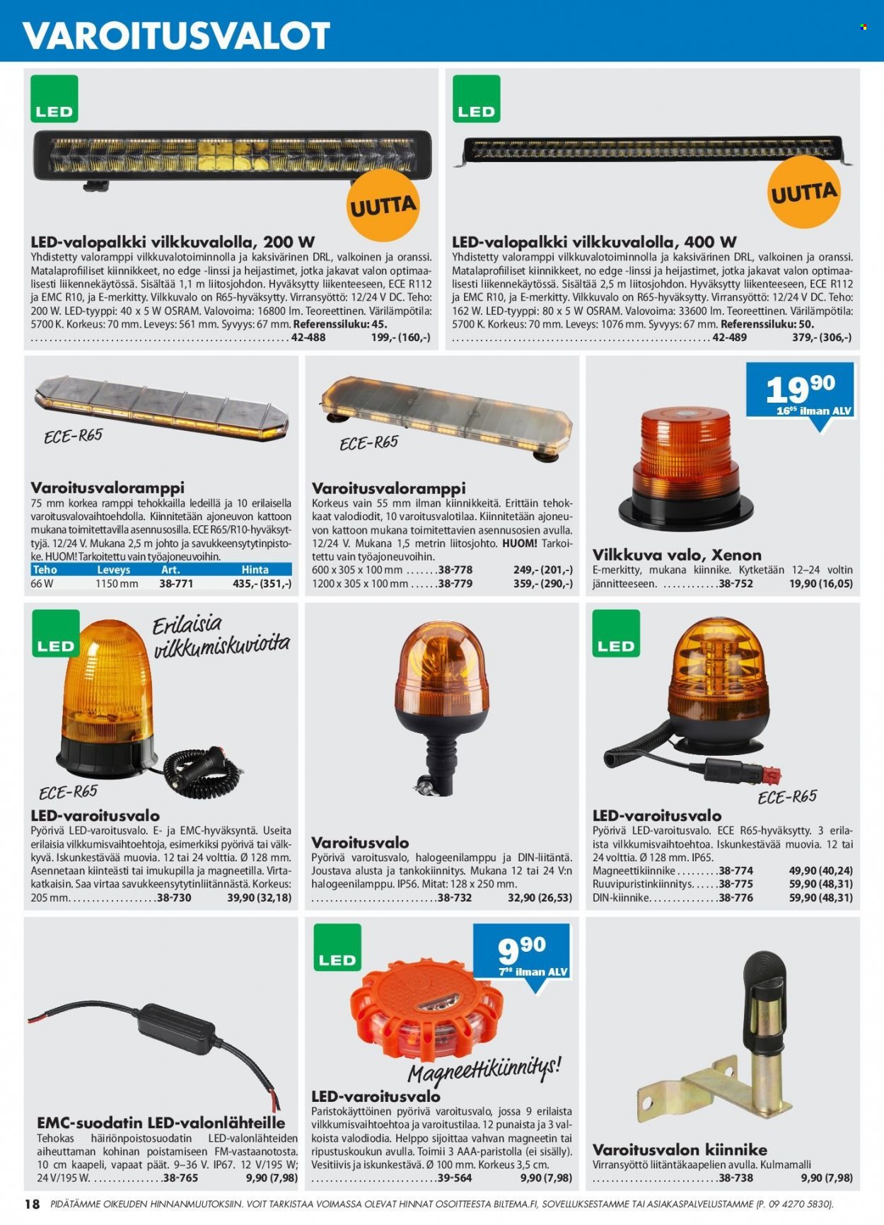 Biltema tarjoukset. Sivu 18