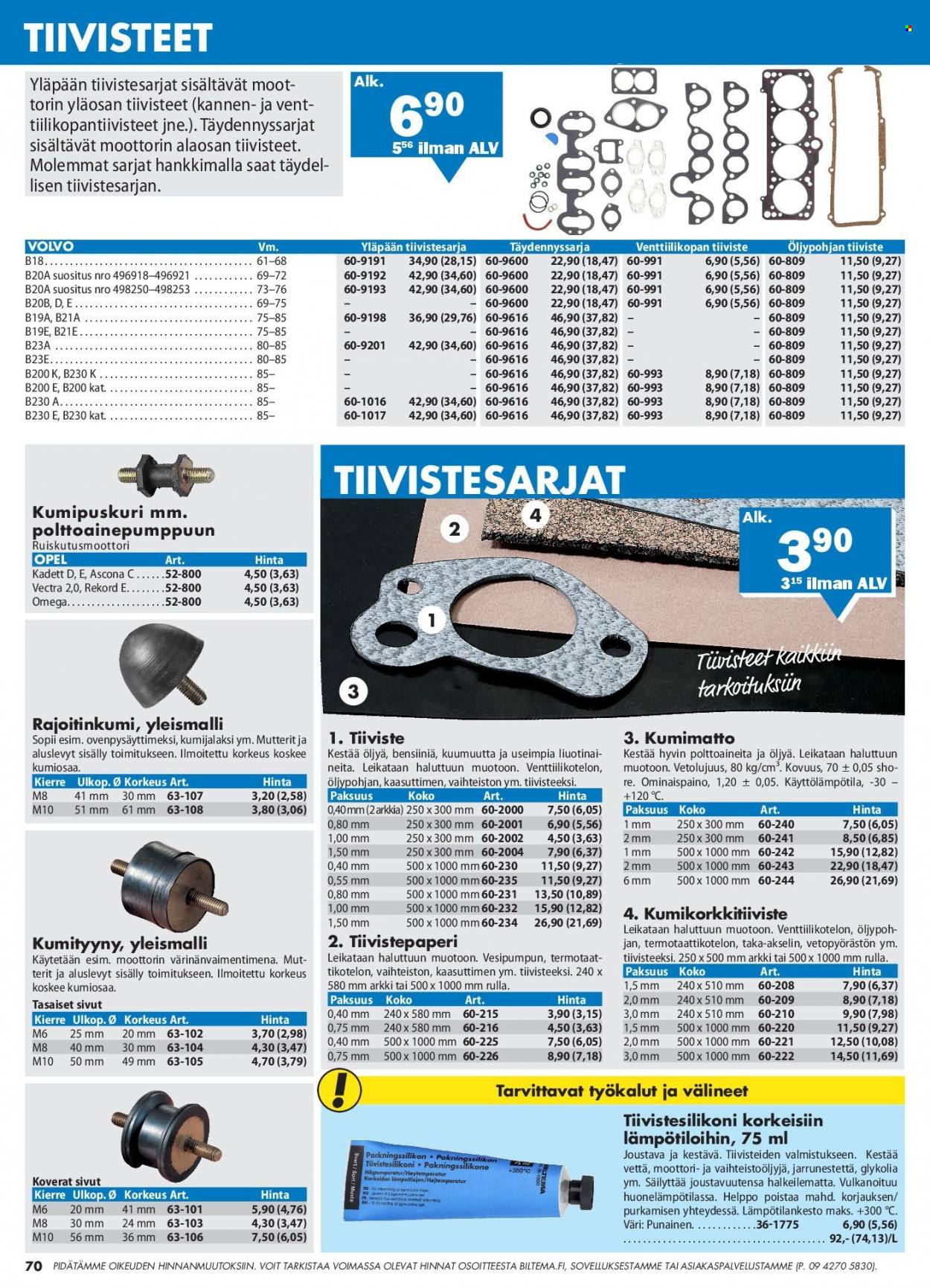 Biltema tarjoukset. Sivu 70