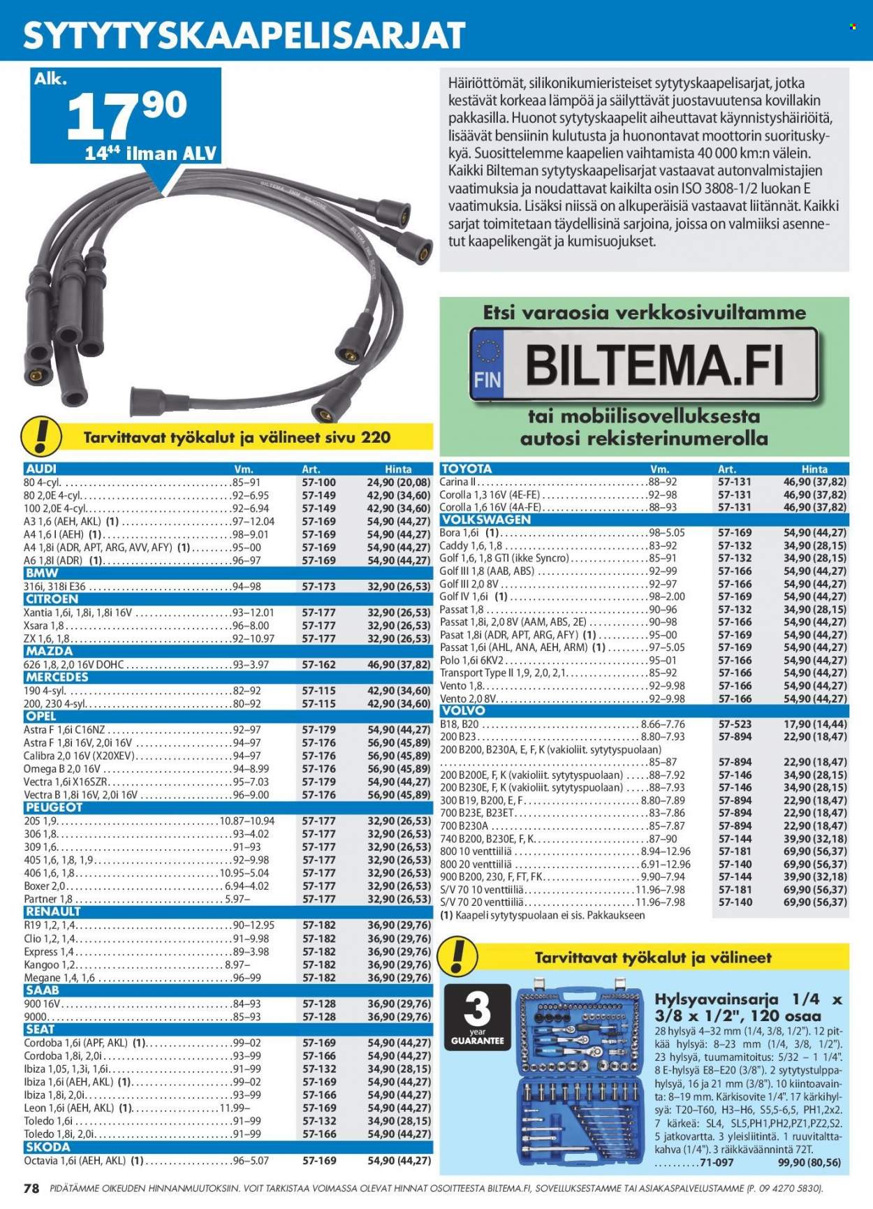 Biltema tarjoukset. Sivu 78