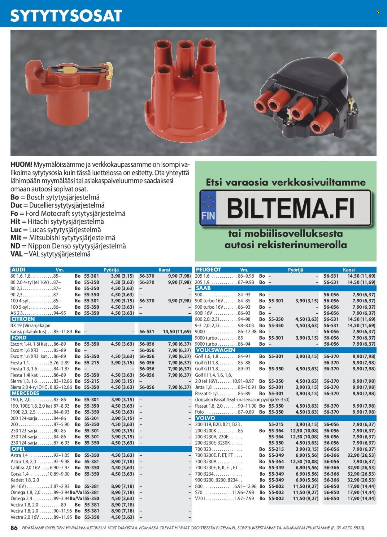 Biltema tarjoukset. Sivu 86