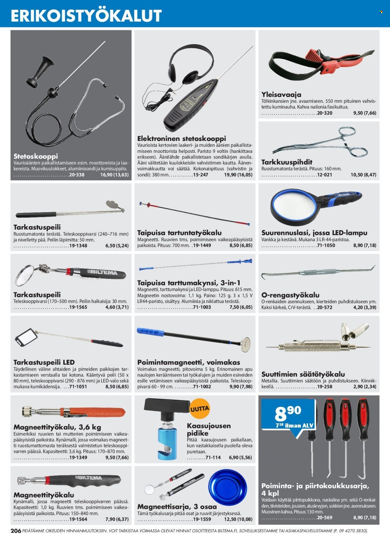 Biltema tarjoukset. Sivu 206