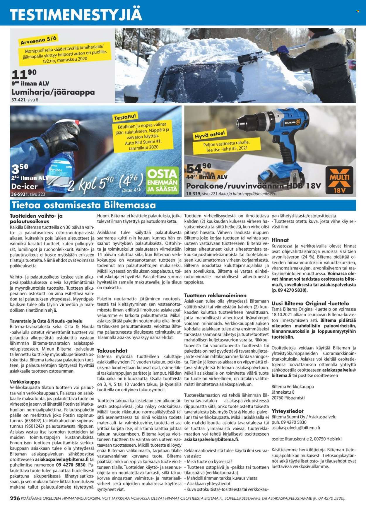 Biltema tarjoukset. Sivu 226